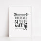 Quote Print | Wherever You Go, I Will Go | Nursery Print | Cute Print | Couples Print