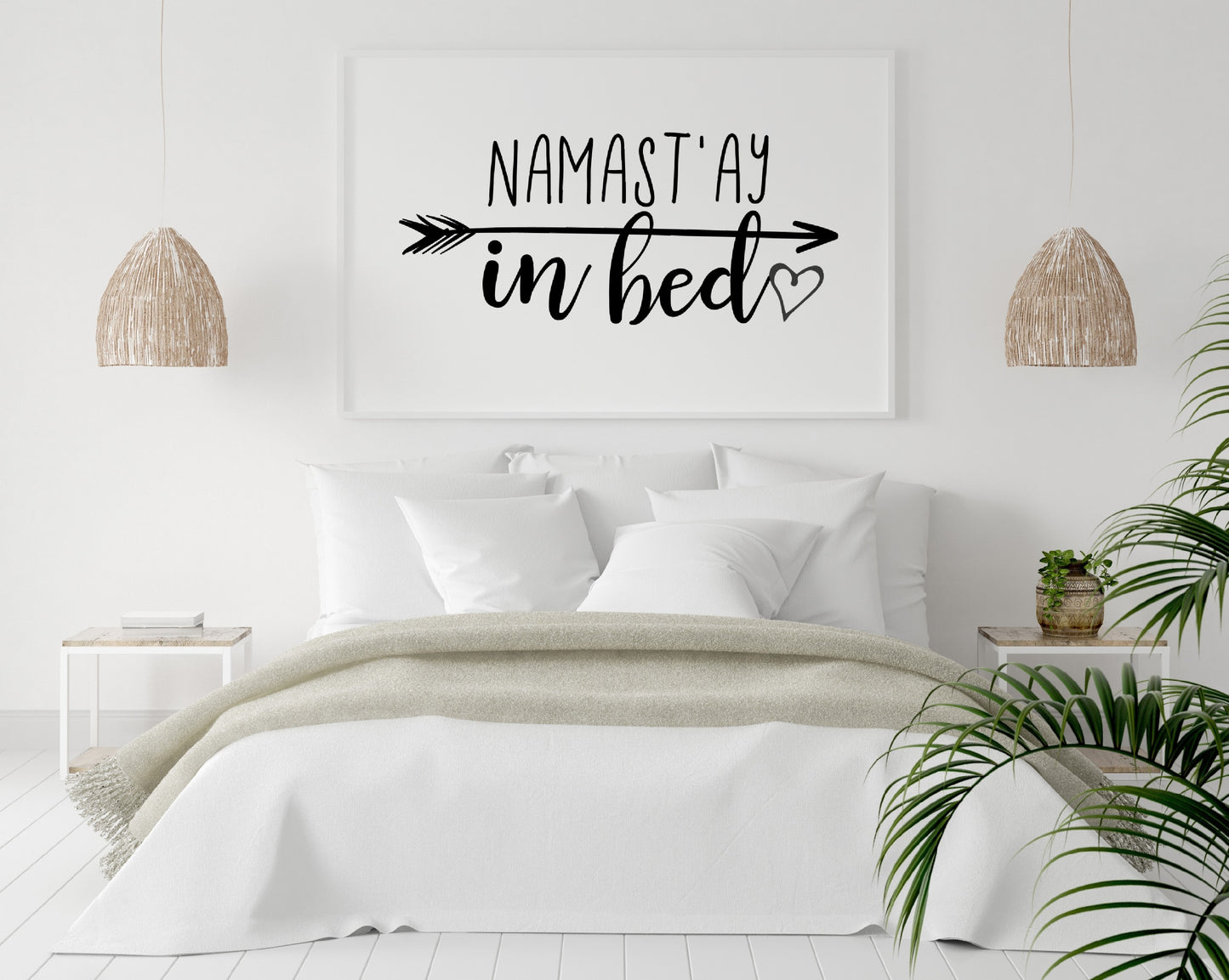 Bedroom Print | Namastay In Bed | Quote Print