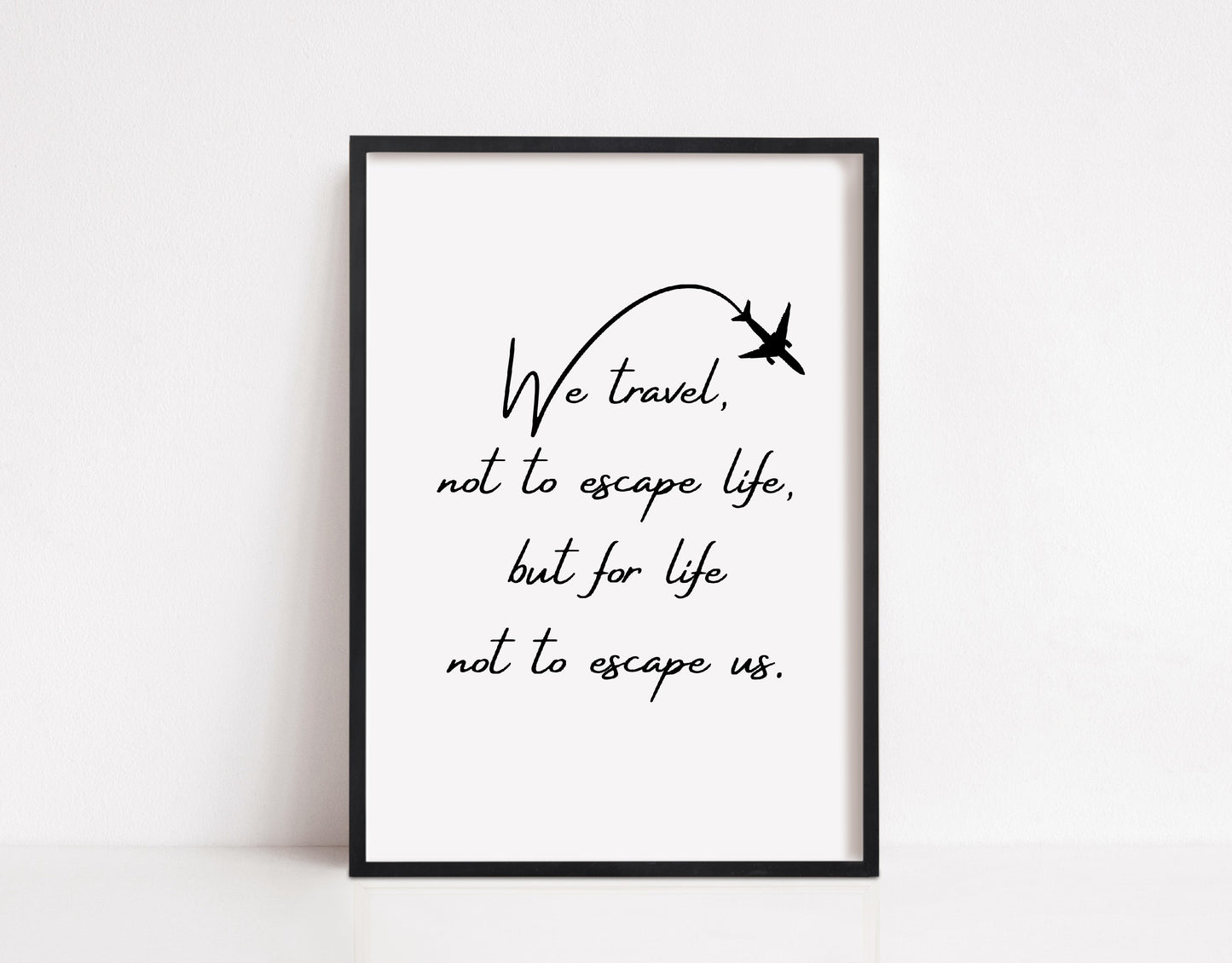 Quote Prints | We Travel Not To Escape Life But For Life Not To Escape Us | Travel Print | Positive Print | Motivational Print