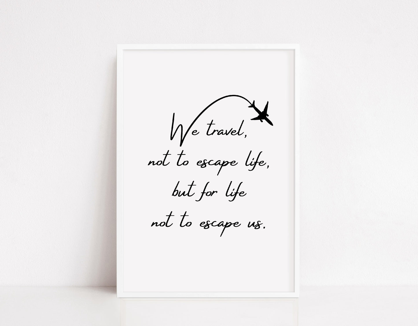 Quote Prints | We Travel Not To Escape Life But For Life Not To Escape Us | Travel Print | Positive Print | Motivational Print