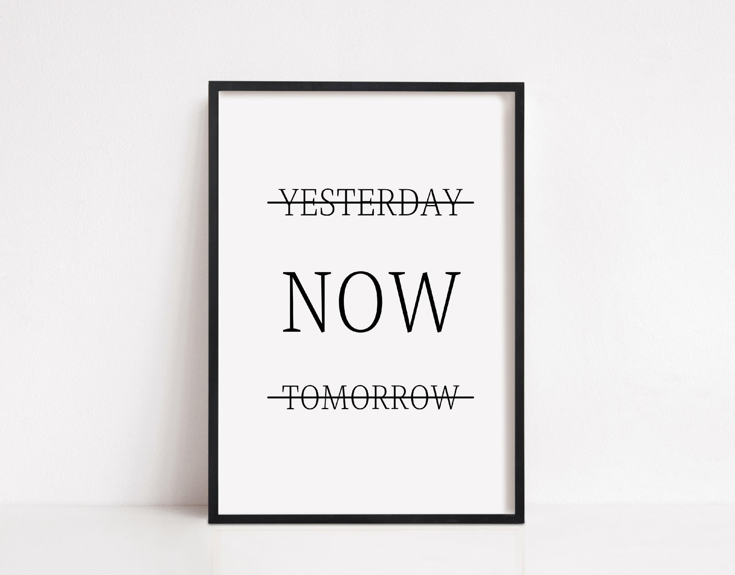 Quote Print | Yesterday, Now, Tomorrow | Motivational Print | Positive Print
