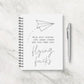 Funny Notebook | Fold Your Worries Into Paper Planes And Turn Them Into Flying Fucks | Pink Grey Notebook Gift