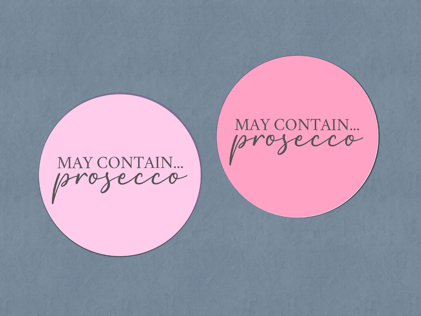 Prosecco Stickers | May Contain Prosecco | Sticker Sheet 45mm Circles | Party Stickers | Circle Stickers | Sticker Sheet