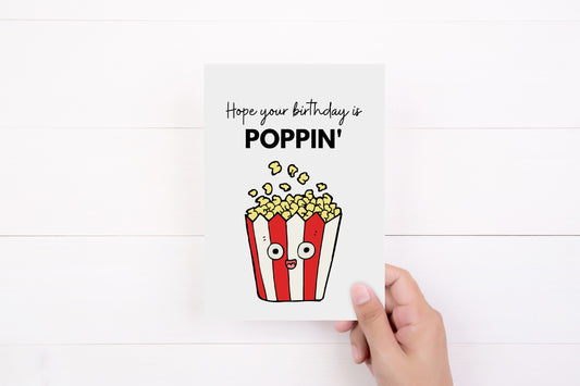 Birthday Card | Hope Your Birthday Is Poppin' | Funny Card