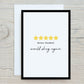 SALE - Valentines Card | Anniversary Card | Excellent, Would Shag Again | 5 Stars | Funny Rude Card | Couples Card