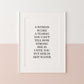 Quote Print | A Woman Is Like A Teabag | Motivational Quote Prints | Positive Prints