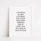 Quote Print | A Woman Is Like A Teabag | Motivational Quote Prints | Positive Prints