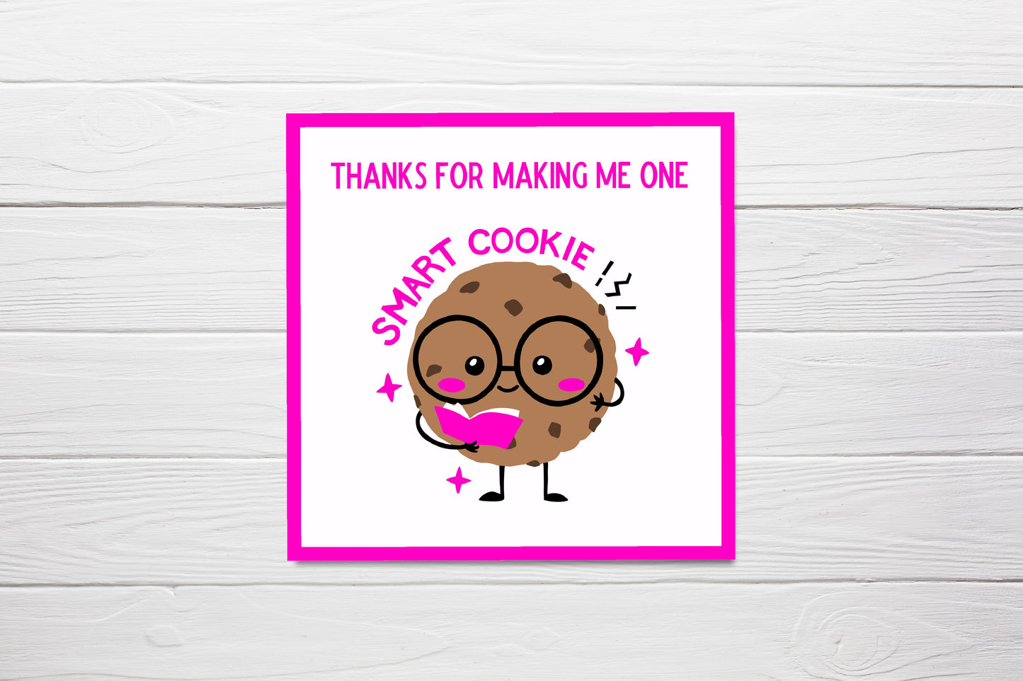Teacher Card | Thanks For Making Me One Smart Cookie | Appreciation Card | Graduation Card | Exam Card