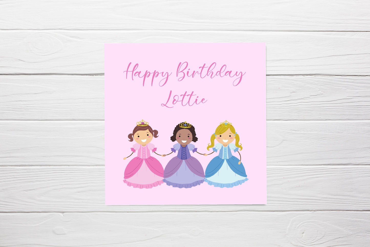 Personalised Princess Birthday Card | Children's Birthday Card