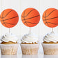 Basketball Cupcake Toppers | Birthday Cupcake Toppers | Basketball Party Decorations
