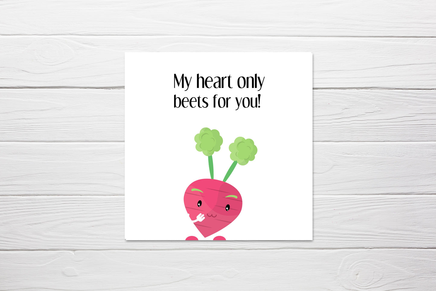 Valentines Card | Anniversary Card | My Heart Only Beets For You | Funny Card | Couples Card