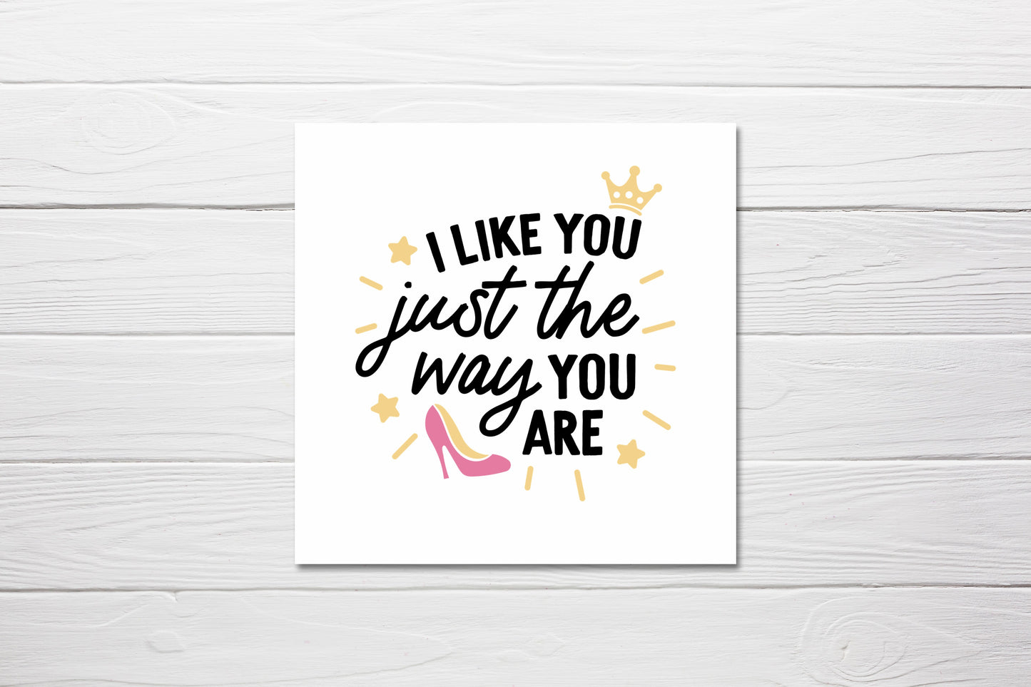 Valentines Card | Anniversary Card I Like You Just The Way You Are | Friend Card | Couples Card