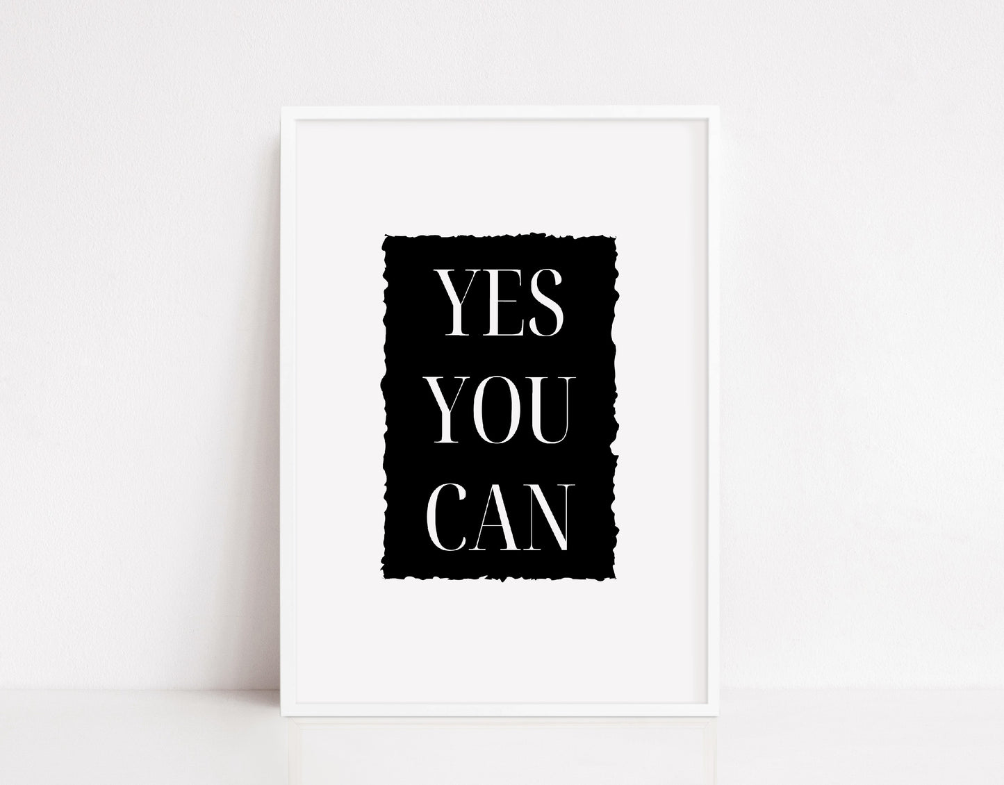 Quote Print | Yes You Can | Motivational Print | Positive Print