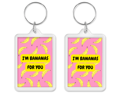 Keyring Gift | I'm Bananas For You | Valentine Gift | Anniversary Gift | Novelty Gift Idea