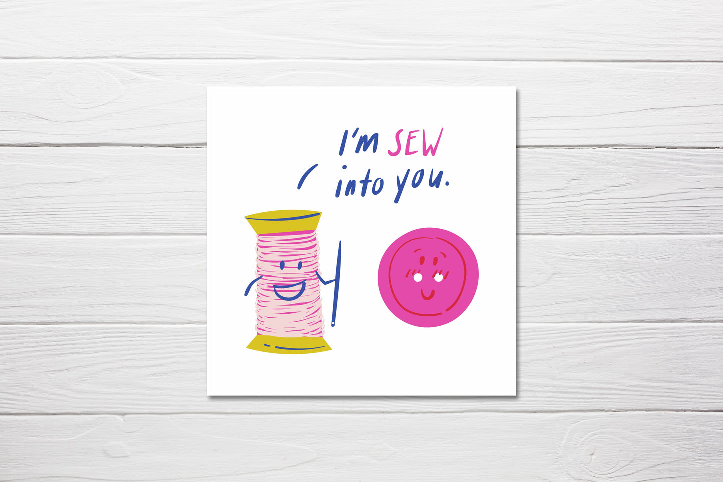 Valentines Card | I'm Sew Into You | Cute Valentine's Card | Funny Valentine's Card