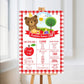 Red Teddy Bear Welcome Board Sign | Personalised First Birthday Board | Birthday Party Sign | First Birthday Party Décor | Red Teddy Bear Party Theme | A4, A3, A2