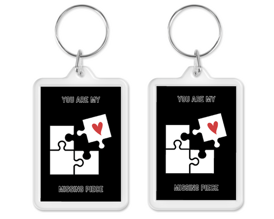 Keyring Gift | You Are My Missing Piece | Valentine Gift | Anniversary Gift | Novelty Gift Idea