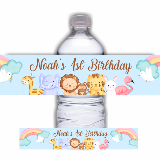 Juice Bottle Labels | Noah's Ark Labels | Water Bottle Stickers | Noah's Ark Party | Party Stickers
