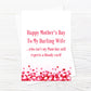Mothers Day Card | Happy Mother's Day To My Darling Wife | Funny Mothers Day Card