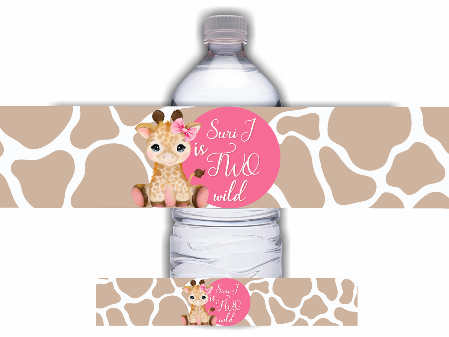 Juice Bottle Labels | Giraffe Theme Labels | Water Bottle Stickers | Giraffe Party | Party Stickers