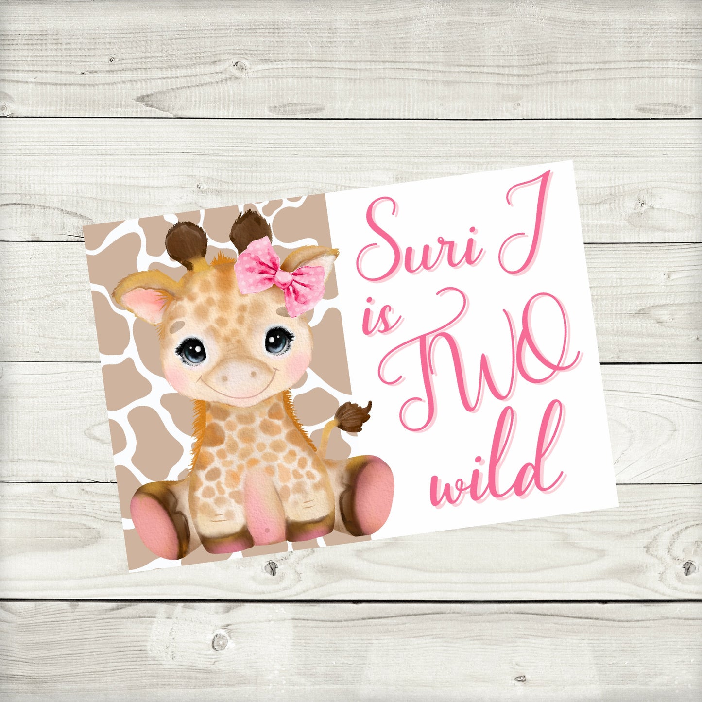 Rectangle Stickers | Party Stickers | Giraffe Party Stickers | Party Bag Stickers