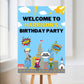 Superhero Welcome Board Sign | Personalised Superhero Birthday Party Board | Party Sign | A4, A3, A2