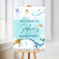 Under The Sea Welcome Board Sign | Personalised Birthday Board | Birthday Party Sign | A4, A3, A2