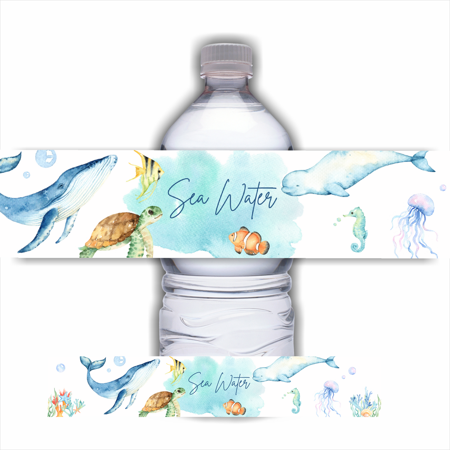 Juice Bottle Labels | Under The Sea Party Juice Labels | Water Bottle Stickers | Under The Sea Party | Party Stickers | Sea Animal Party Decor