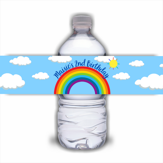 Juice Bottle Labels | Rainbow Labels | Water Bottle Stickers | Rainbow Baby Shower, Birthday Party