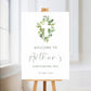 Christening, Baptism, Holy Communion Welcome Sign | Personalised Party Board - Prints | Green, Leafy, Eucalyptus Party Sign | A4, A3, A2