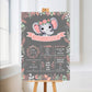 Personalised Coral Pink Elephant Welcome Board Sign | Elephant First Birthday Board | Birthday Party Sign | Elephant Party Theme | A4, A3, A2
