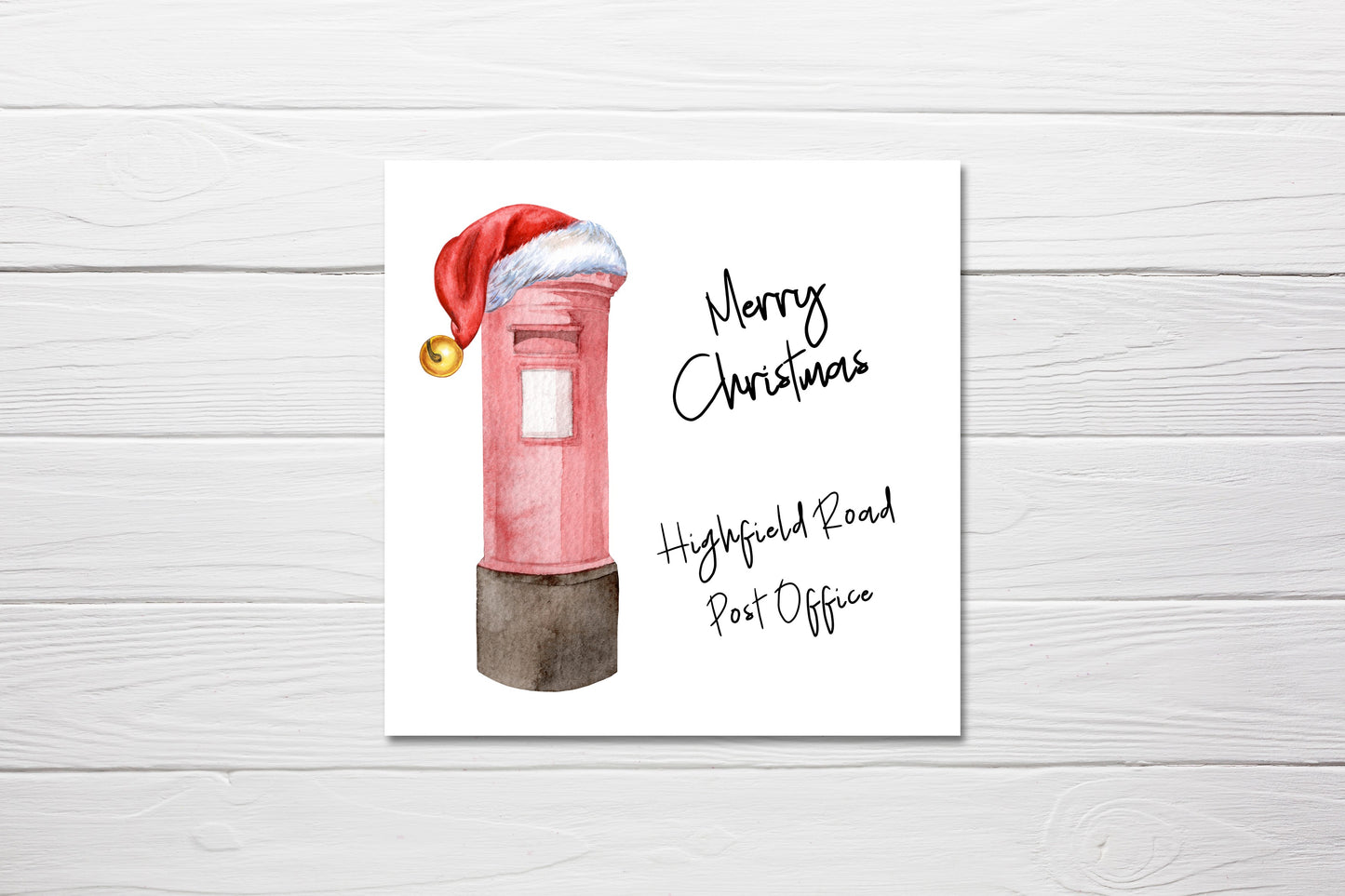 Christmas Card | Personalised Postman - Postwoman - Post Office | Staff Post Box Personalised Card
