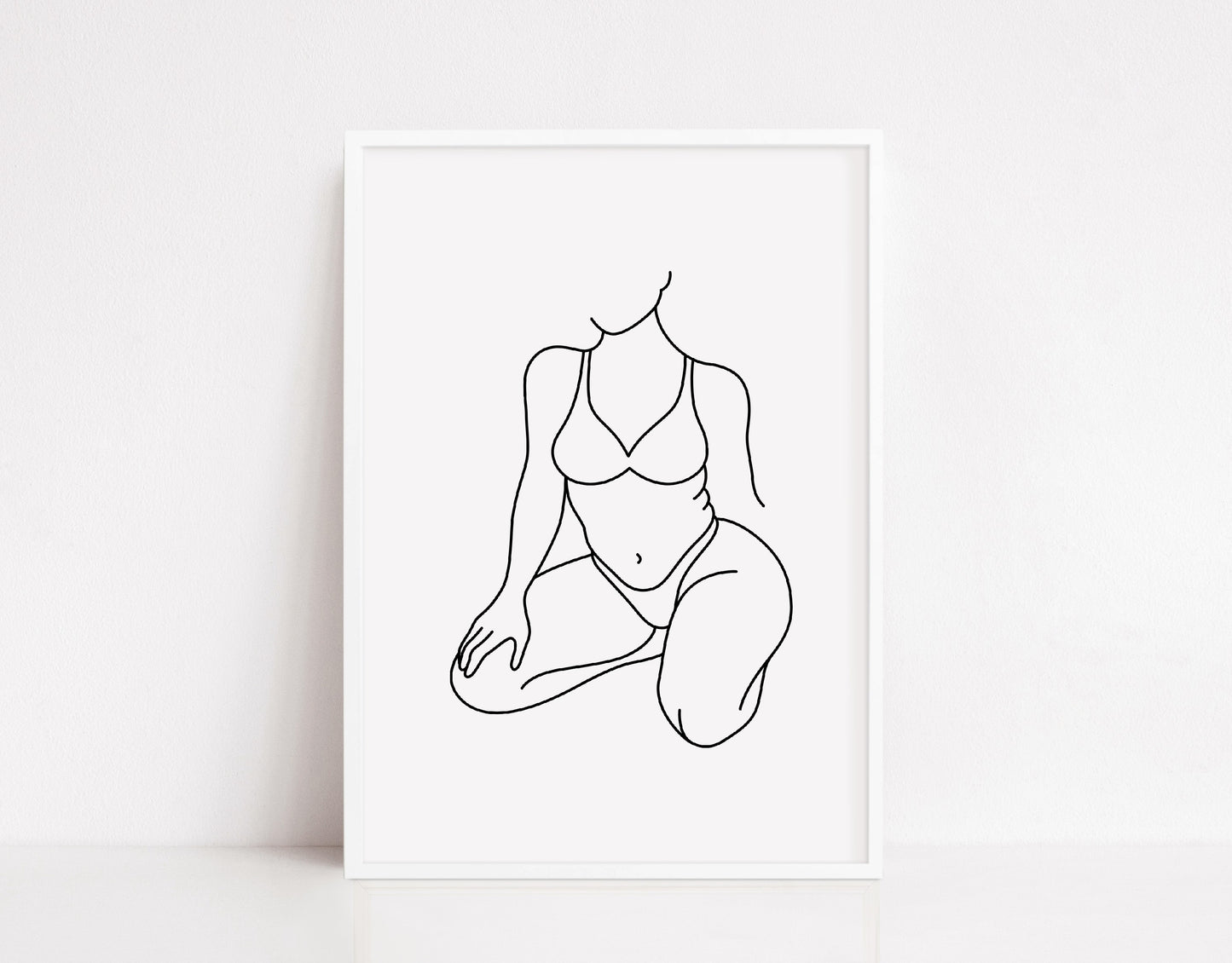 Drawing Print | Curvy Woman Line Art Drawing | Self Love Print