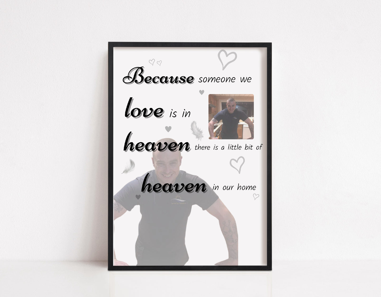 Memory Print | Personalised Image, Heaven In Our Home | Heaven Print | Personalised Memory Print