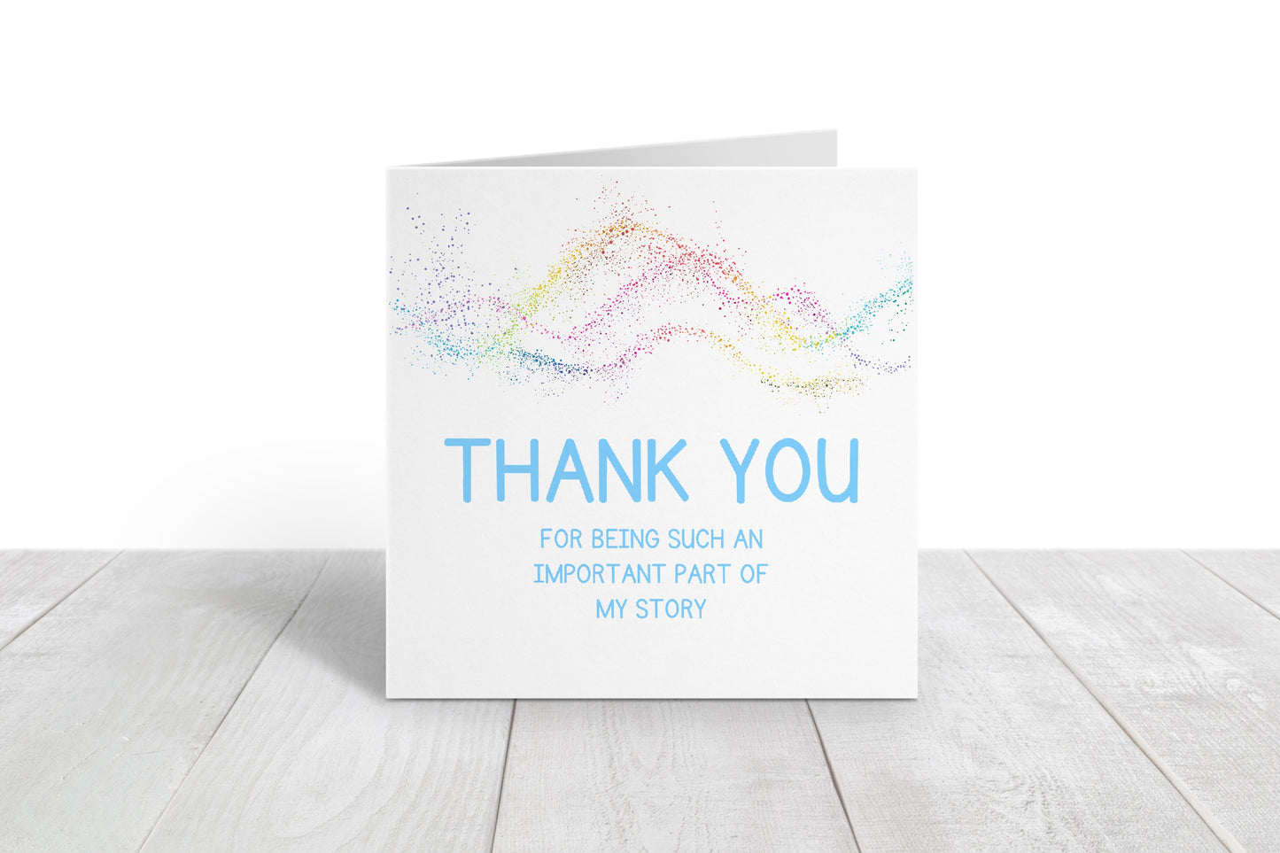 Teacher Card | Thank You For Being Such An Important Part Of My Story | Confetti Thank You Card
