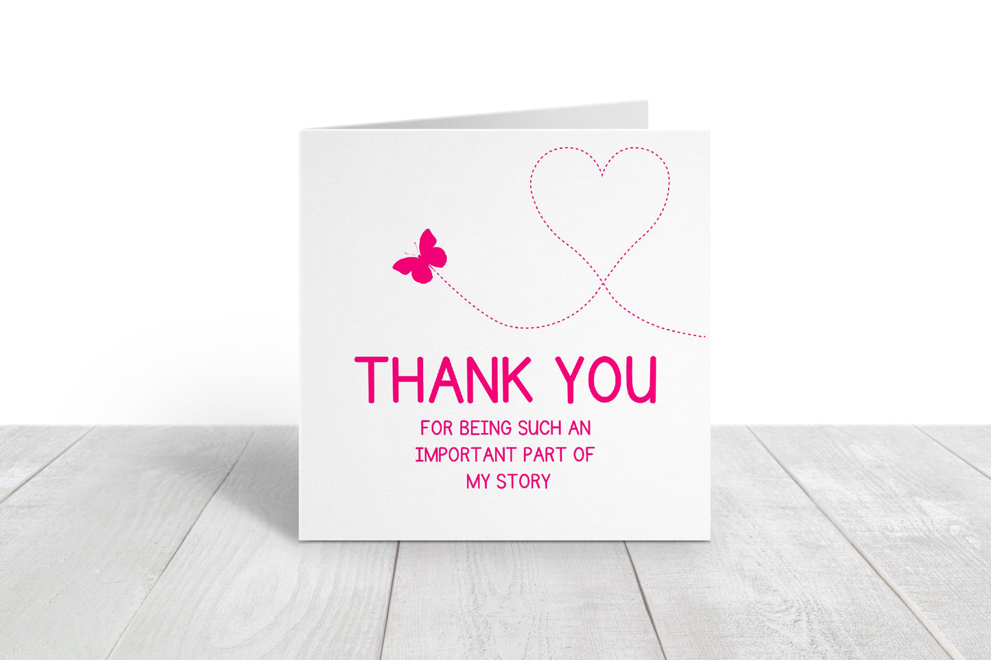 Teacher Card | Thank You For Being Such An Important Part Of My Story | Butterfly Thank You Card