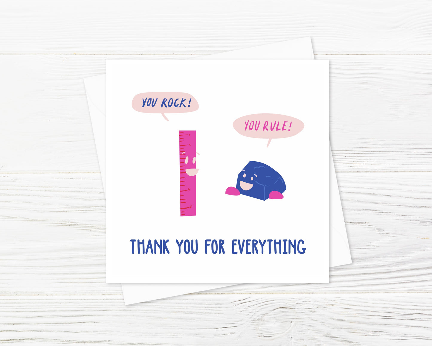 Teacher Card | You Rock, You Rule | Cute Card | Personalised Card