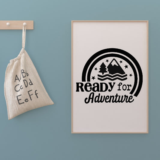 Kids Bedroom Print | Ready For Adventure | Nursery Print | Children's Bedroom Print