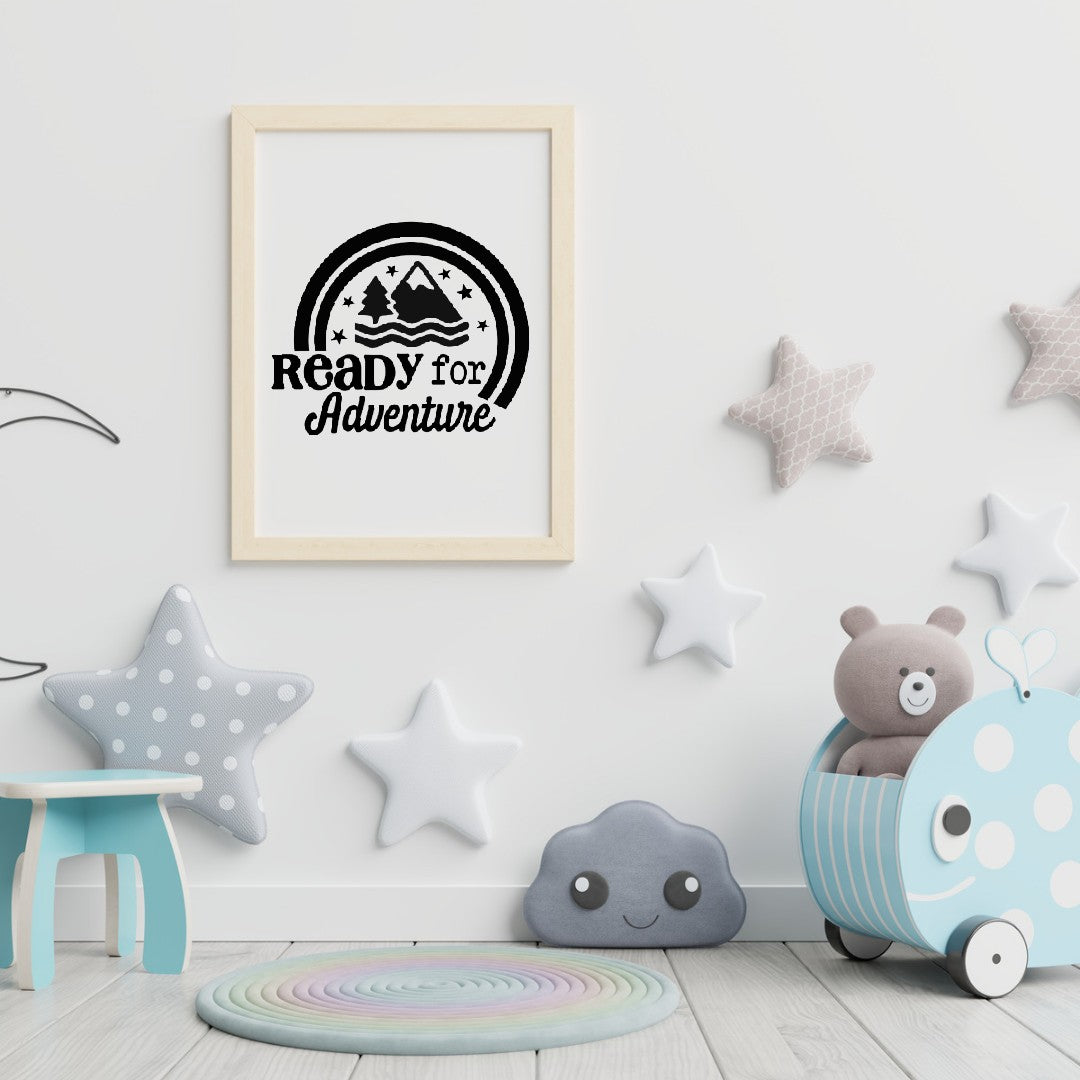 Kids Bedroom Print | Ready For Adventure | Nursery Print | Children's Bedroom Print