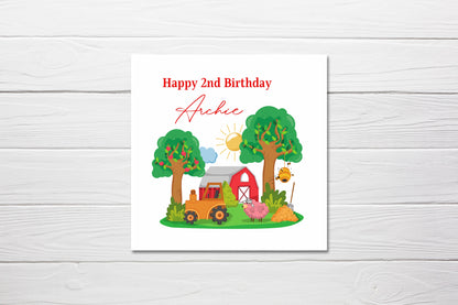 Birthday Card | Farmyard Card | Cute Children's Birthday Card