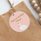 Swan Party Gift Tags | Swan Birthday, Baby Shower, Christening Gift Tags | Circle Gift Tags