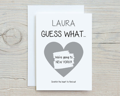 Scratch Card | Surprise Card | Holiday, Surprise Destination - Trip, Reveal Card
