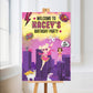 Superhero Welcome Board Sign | Personalised Superhero Supergirl Birthday Party Board | Party Sign | A4, A3, A2