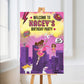 Superhero Welcome Board Sign | Personalised Superhero Supergirl Birthday Party Board | Party Sign | A4, A3, A2