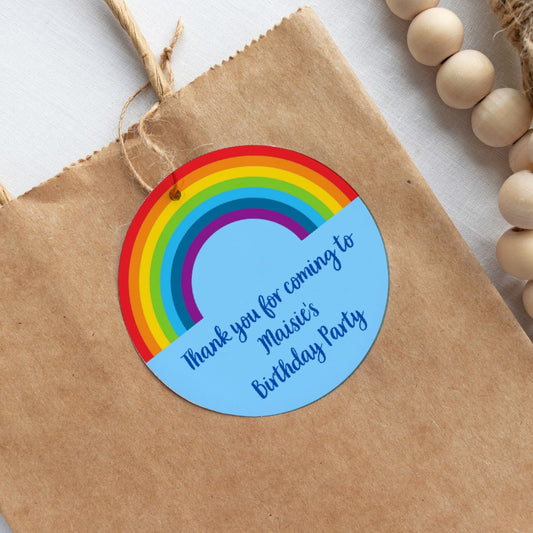 Rainbow Gift Tags | Baby Shower, Birthday Gift Tags | Circle Gift Tags