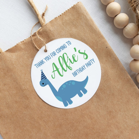 Dinosaur Gift Tags | Dinosaur Birthday Gift Tags | Circle Gift Tags