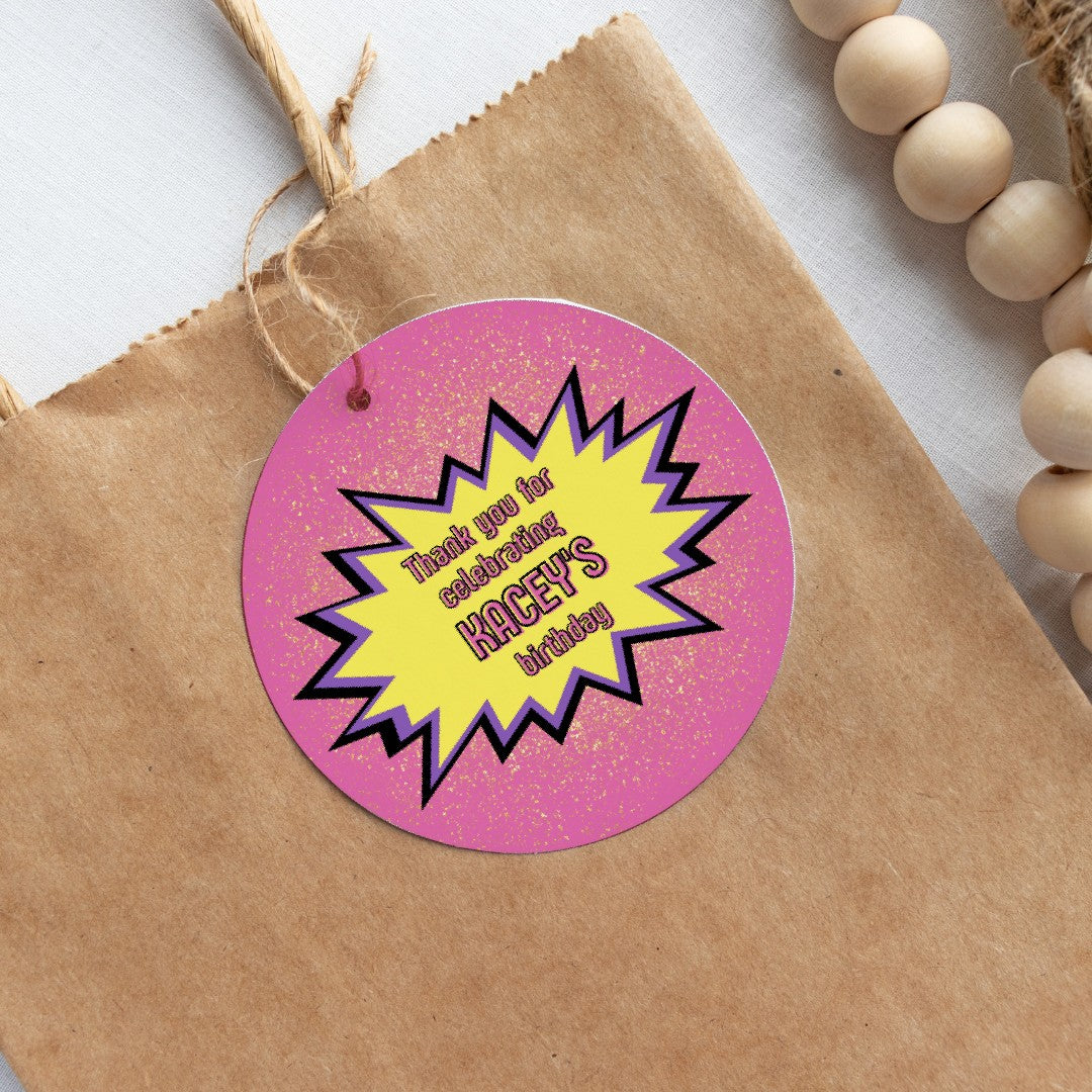 Supergirl Gift Tags | Supergirl Birthday Gift Tags | Circle Gift Tags