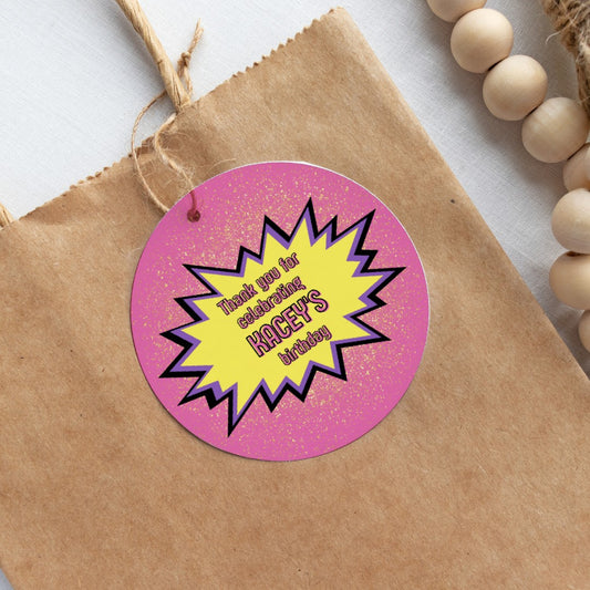 Supergirl Gift Tags | Supergirl Birthday Gift Tags | Circle Gift Tags