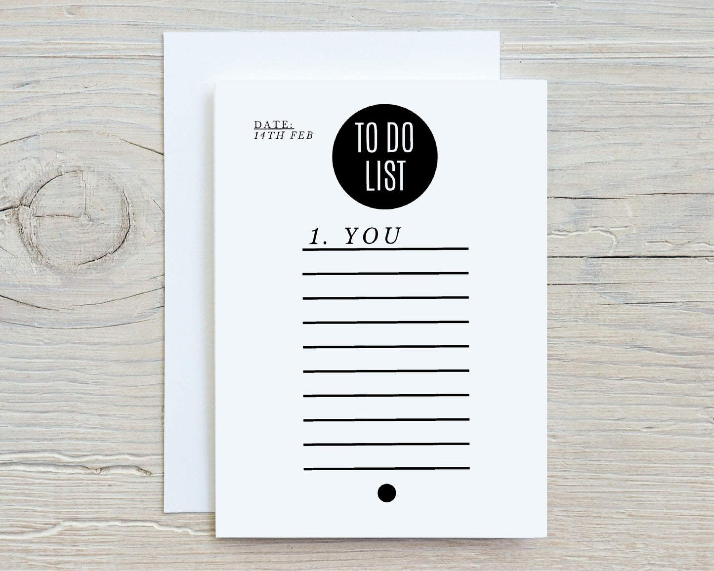 Valentines Card | Anniversary Card | To Do List Card | Couples Card