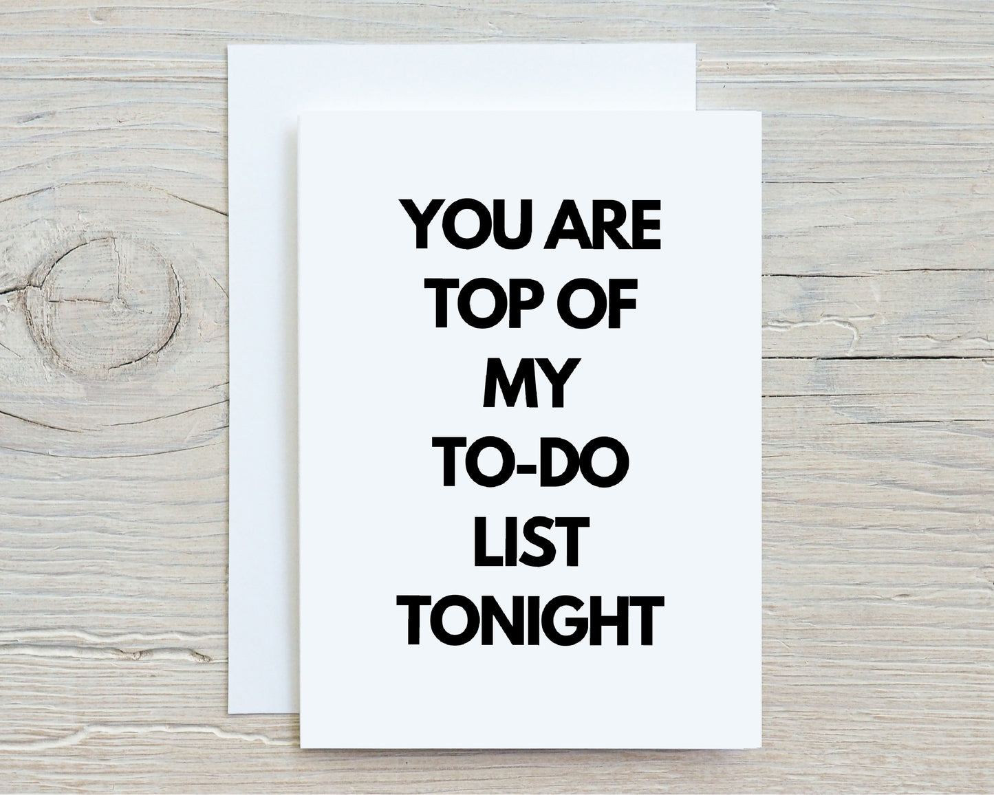 Valentines Card | Anniversary Card | Top Of My To Do List Card | Couples Card